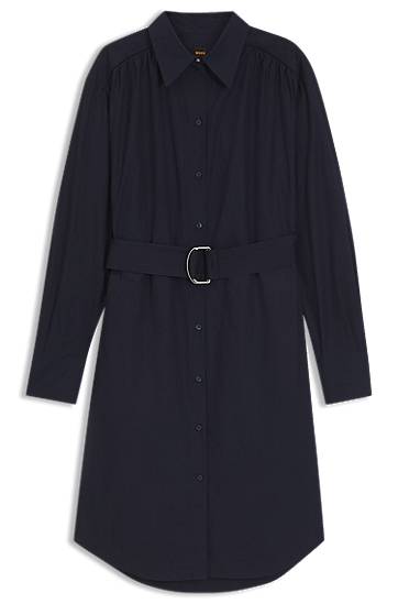 Pокля BOSS Cotton Poplin Midi Shirtdress Тъмно синьо | 50546132, 0