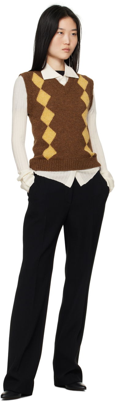 Пуловер &Daughter &Daughter Shetland Argyle Vest Кафяво | WLR2303, 3