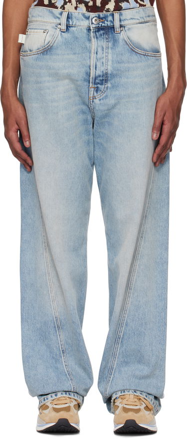 Дънки LANVIN Lanvin Twisted Straight-Leg Jeans Синьо | RM-TR0051-D087-P25, 0