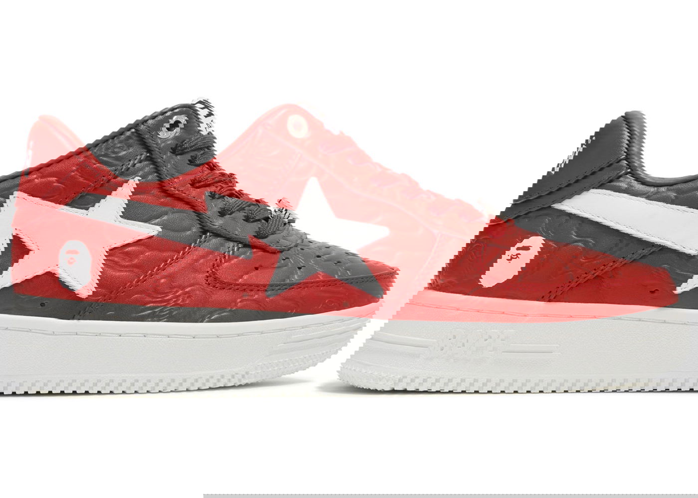 Кецове и обувки BAPE A Bathing Ape Sta Low #3 "Line Camo Red" Червено | 001FWJ801052-RED/001FWJ802052-RED/1J80-191-052-RED, 0