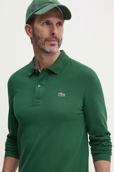 Поло тениска Lacoste Long Sleeve Polo Зелено | PH4013, 3