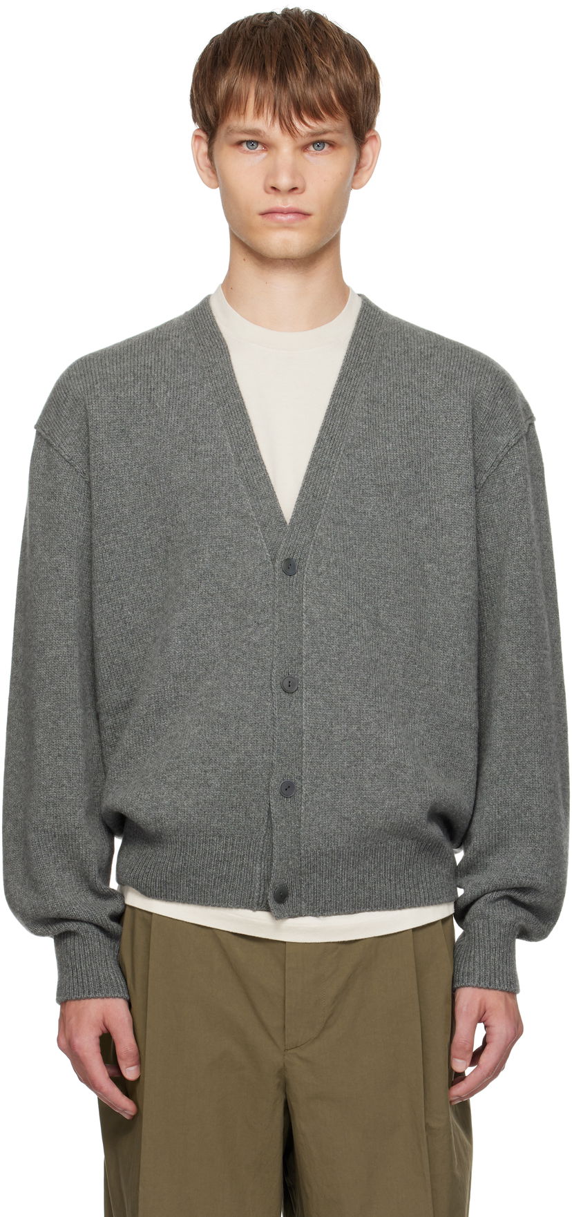 Пуловер The Row The Row Mats Cardigan Сиво | 1024-Y960