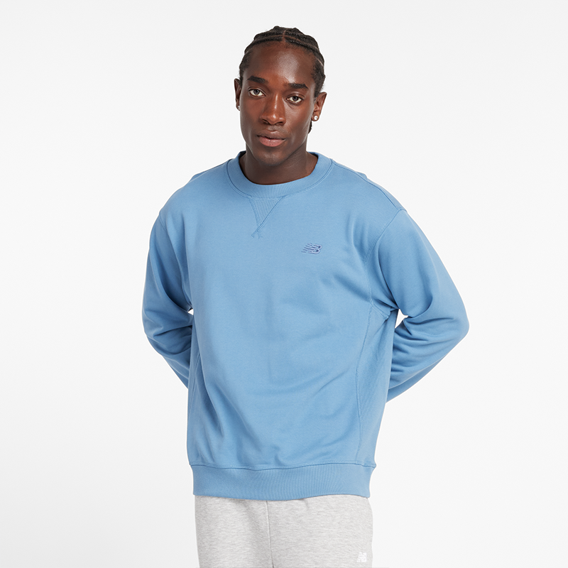 Суитчър New Balance Sweatshirt Crewneck Синьо | Pánska bunda New Balance MT41506HEB – modré, 0