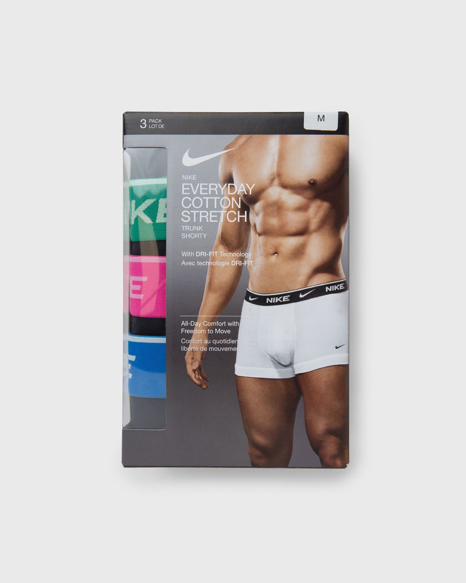 Боксерки Nike E-DAY COTTON STRETCH TRUNK 3 PACK Черно | 0000KE1008MTO, 1