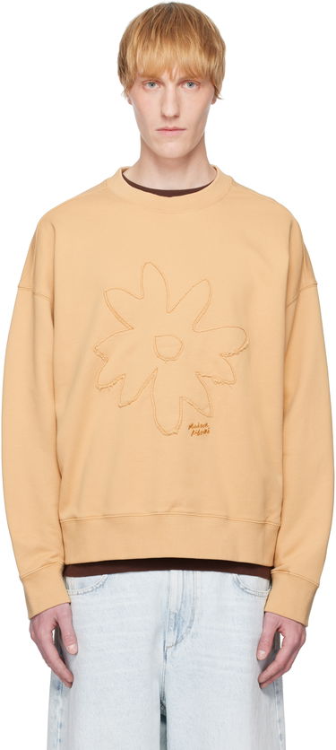 Пуловер MAISON KITSUNÉ Maison Kitsuné Crafted Daisy Oversize Sweatshirt Бежово | OM00306KM0001, 0
