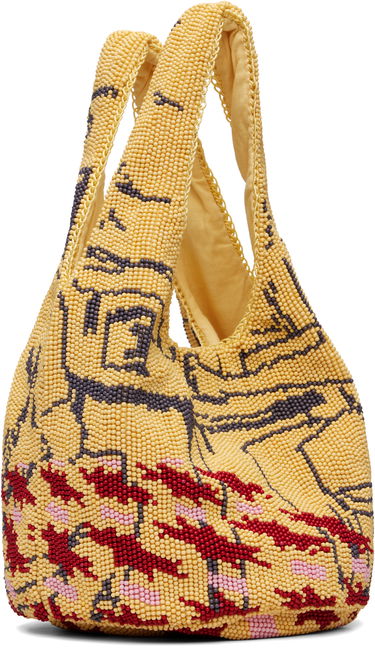 Голяма пазарска чанта JW Anderson JW Anderson Mini Patterned Beaded Shopper Tote Многоцветен | HB0744-FA0471, 2