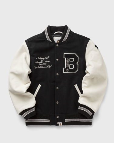 Яке бомбър BAPE Embroidery Varsity Jacket Черно | 001HJK801001MBLK, 0