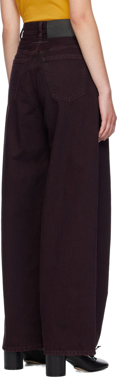 Дънки Maison Margiela MM6 Maison Margiela Wide-Leg Jeans Бургунди | S52LA0264 M30032, 2