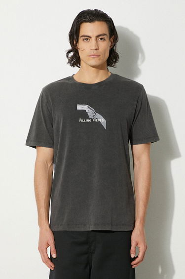 Тениска Filling Pieces Handshake Vintage T-Shirt With Print Сиво | 74413631284, 0