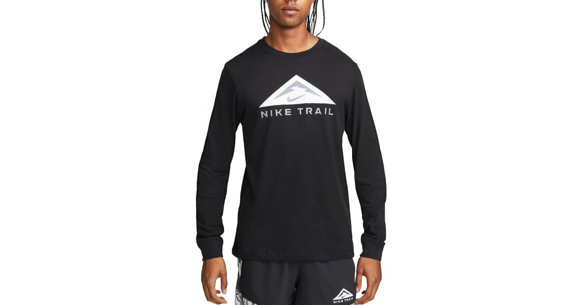 Тениска Nike Dri-FIT Trail Running Long Sleeve T-Shirt Черно | dv9381-010, 1