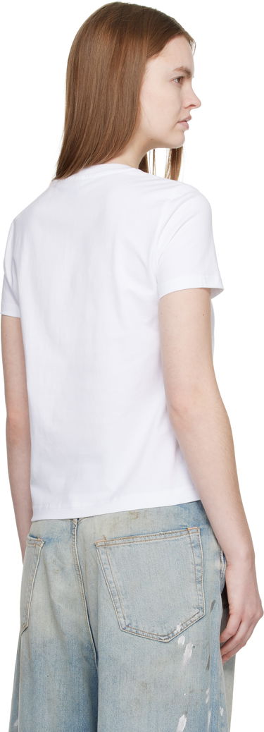 Тениска Casablanca Crystal Warped Logo Fitted Short Sleeve T-shirt Бяло | W-SP26-JTS-020-04, 2