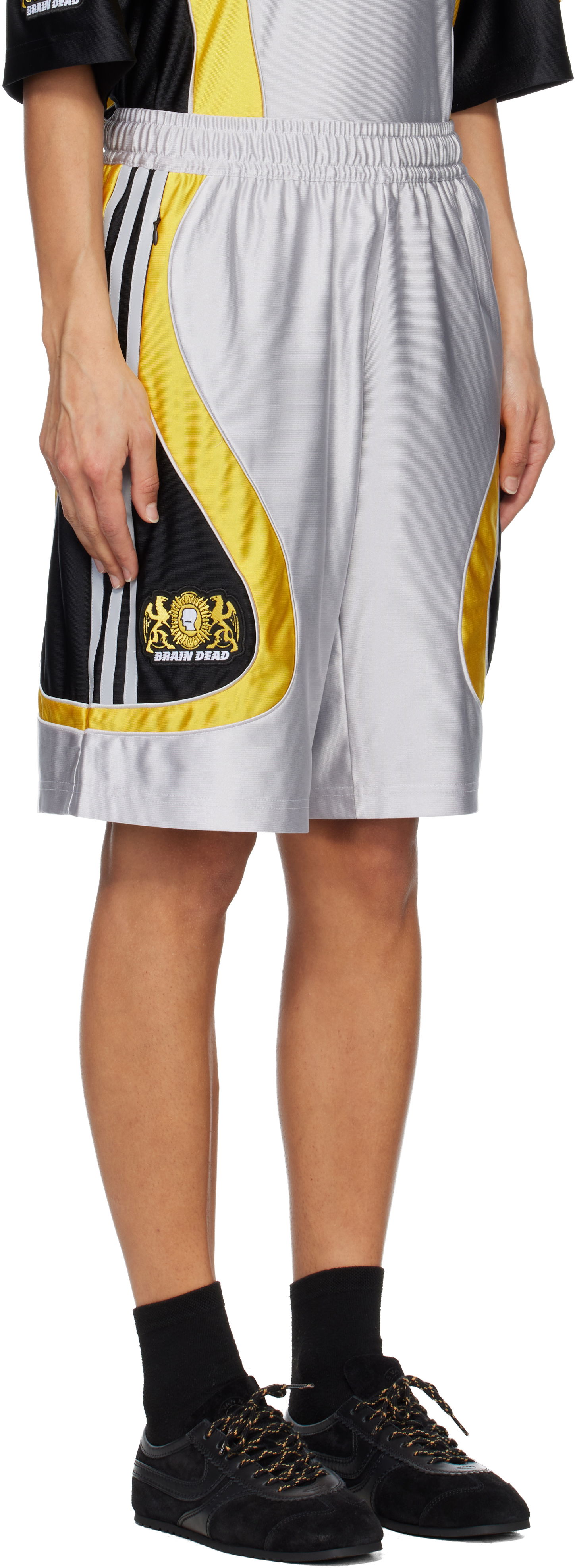 Къси панталони adidas Originals Brain Dead Edition Ribbed Elastic Waistband Jersey Shorts Многоцветен | JY7962, 1