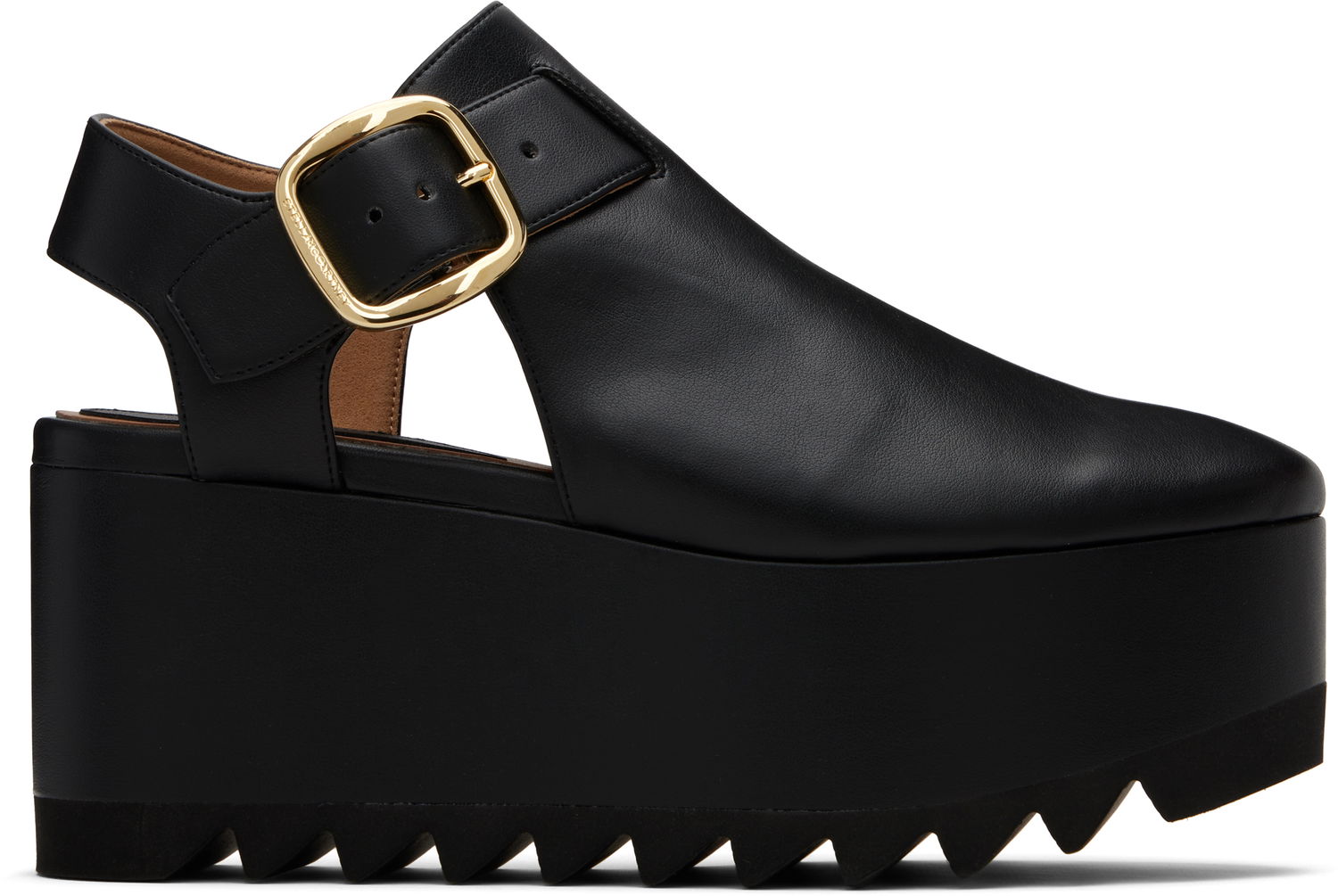 Кецове и обувки Stella McCartney Stella McCartney Elyse Closed-Toe T-Bar Platform Sandals Черно | 810555APADE0, 0