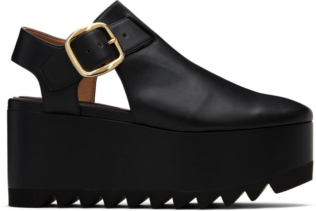Stella McCartney Elyse Closed-Toe T-Bar Platform Sandals