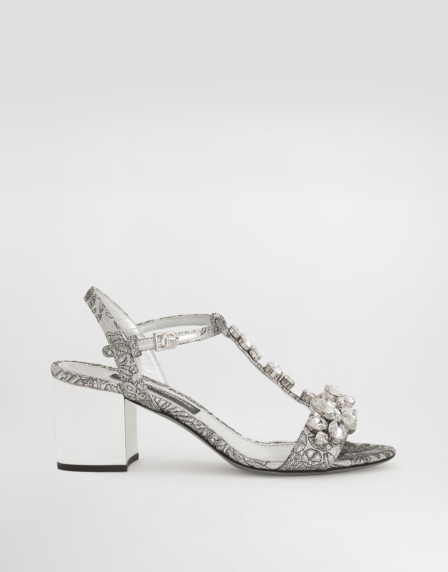 Кецове и обувки Dolce & Gabbana Dolce & Gabbana Brocade Sandals With Stones Embroidery Металик | CR1921AS2038D708, 0