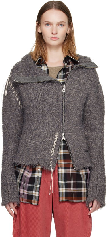 Яке Andersson Bell Harlow Damaged Knit Jacket Сиво | atb1388w, 0