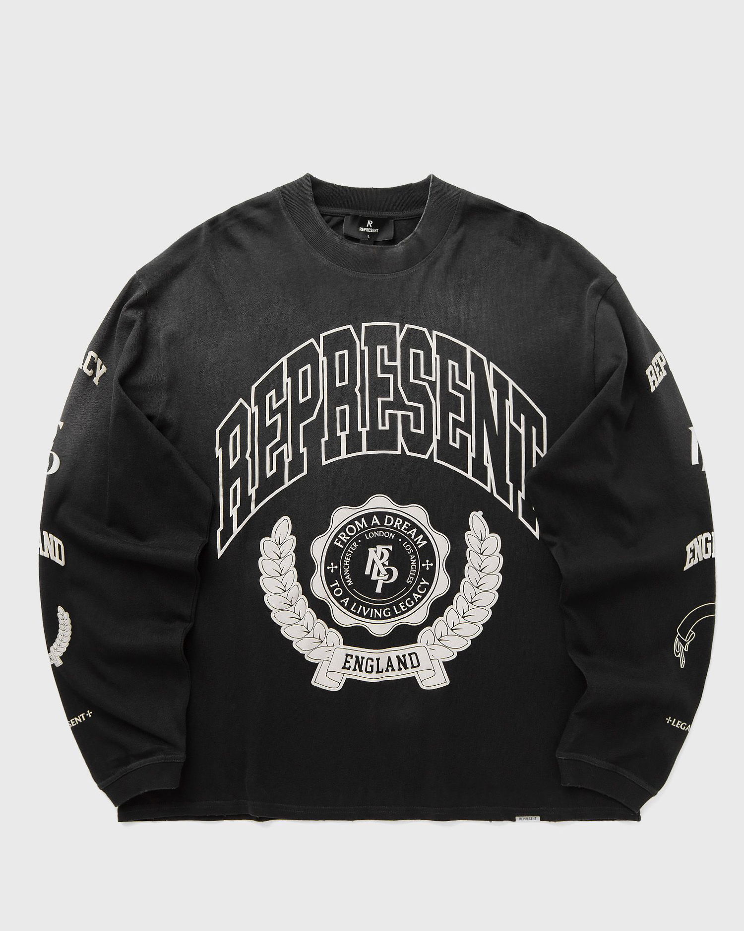 Тениска Represent Clo Collegiate Arch Legacy Crest Long Sleeve T-Shirt Черно | MLM100371-04, 0