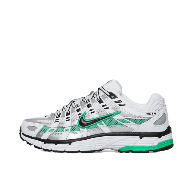 P-6000 Premium Sneakers White / Spring Green