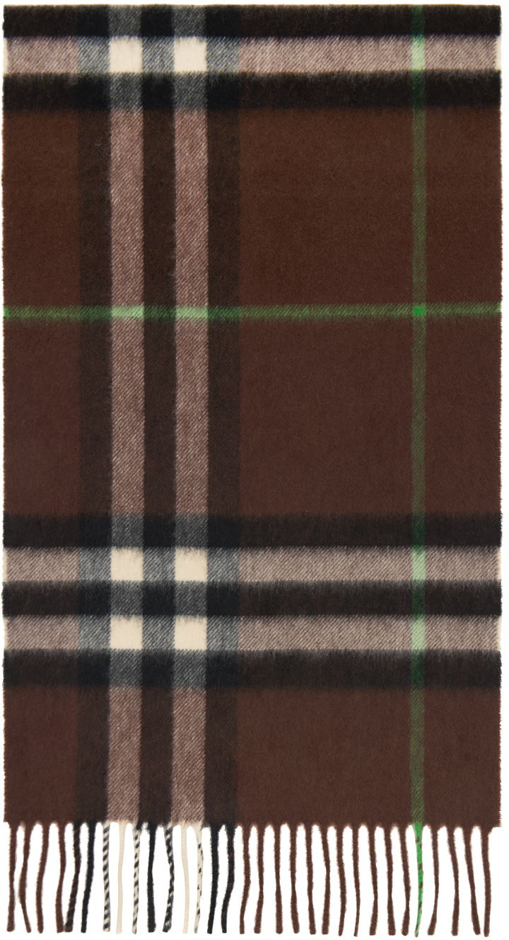 Шал Burberry Check Scarf Brown Кафяво | 8077887