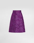 Dolce & Gabbana Peony Brocade A-Line Skirt