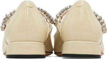 Кецове и обувки Jimmy Choo Bing Patent Leather Crystal-Embellished Ballerina Flats Бежово | BING PUMP FLAT, 1