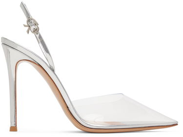 Кецове и обувки Gianvito Rossi Ribbon D'Orsay 105 Slingback Heels Металик | G95359.15RIC.PLM, 0