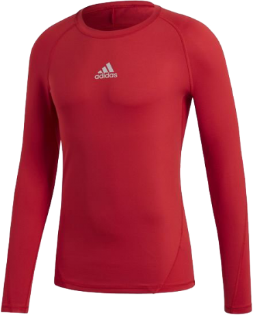 Риза adidas Originals Alphaskin Long Sleeve Compression Shirt Червено | cw7321, 0