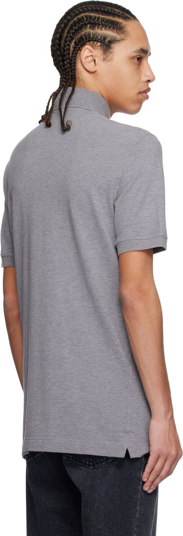 Поло тениска Dolce & Gabbana Dolce&Gabbana Cotton Polo with Metal Tag Сиво | G8SN1TFU7EN, 2