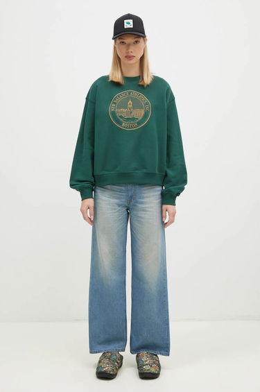 Суитчър New Balance Varsity Oversized Crewneck Sweatshirt Зелено | WT43553-NWG, 4
