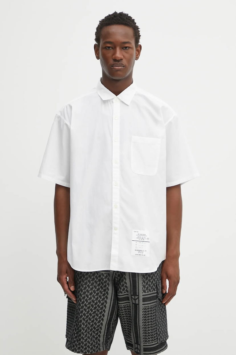 Риза Neighborhood NEIGHBORHOOD Trad Relaxed Fit Shirt Бяло | 251SPNH.SHM02