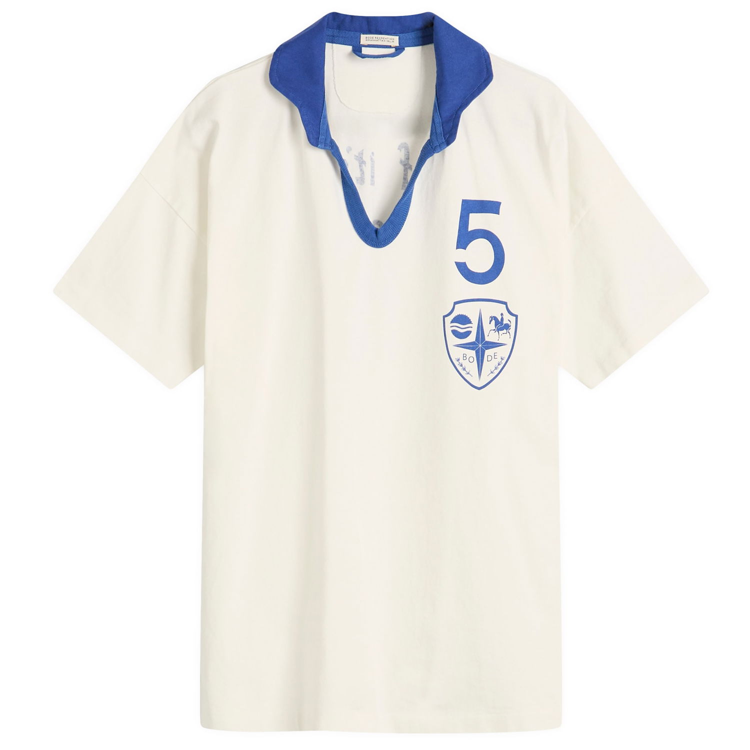 Фланелка Bode BODE Recreation Polo Бяло | MRS25CS006-CRM, 0