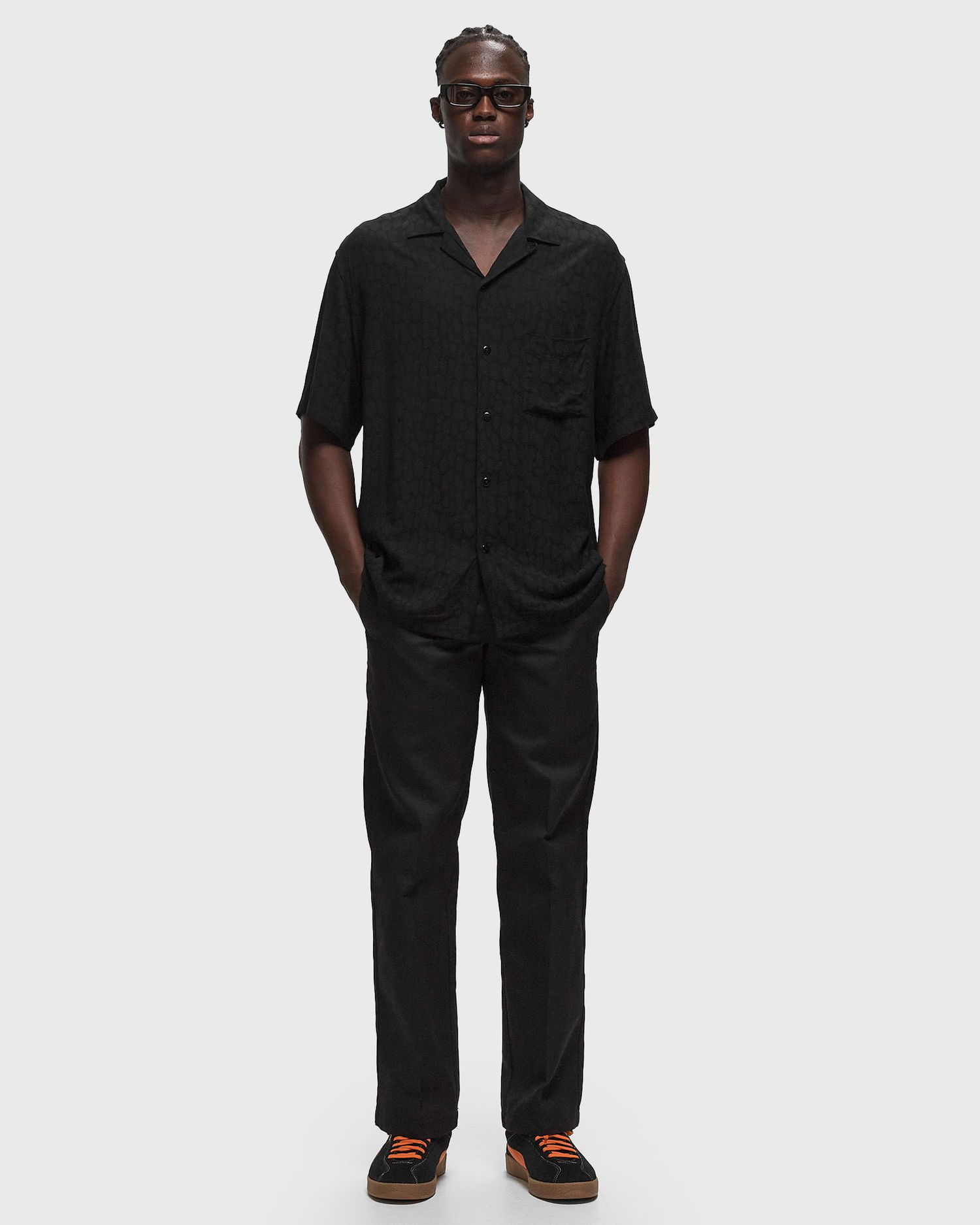 Риза Portuguese Flannel Black Cobra Modal Short Sleeve Shirt XXL Черно | SS24.0058-BLACK, 1