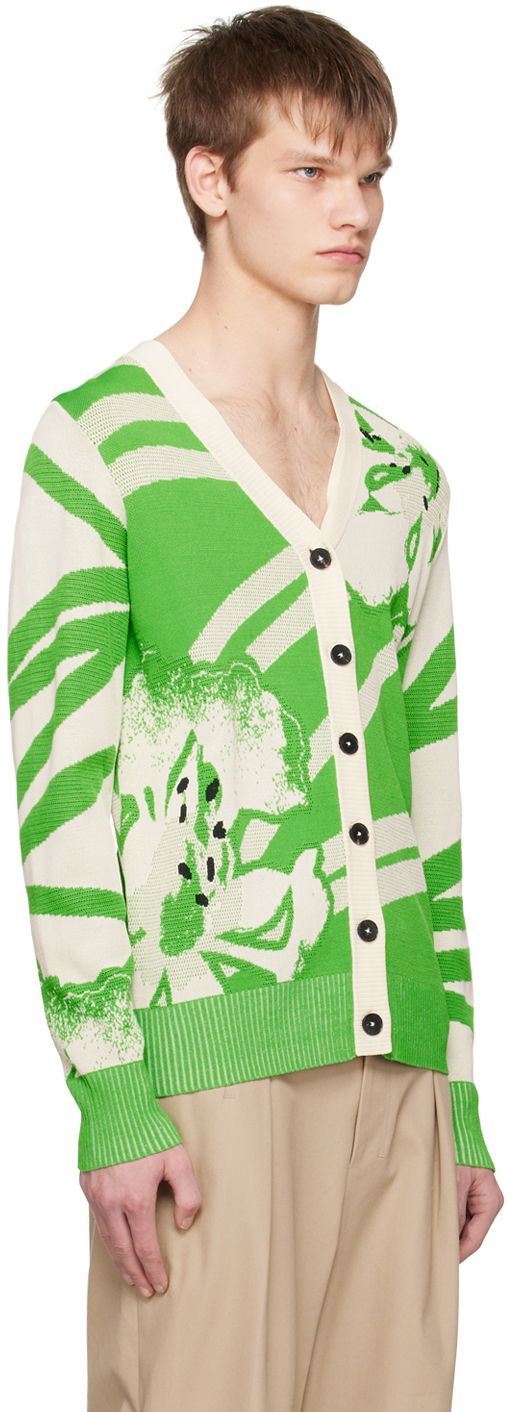 Пуловер Feng Chen Wang Feng Chen Wang Floral Cardigan Зелено | FUS15KT08, 1