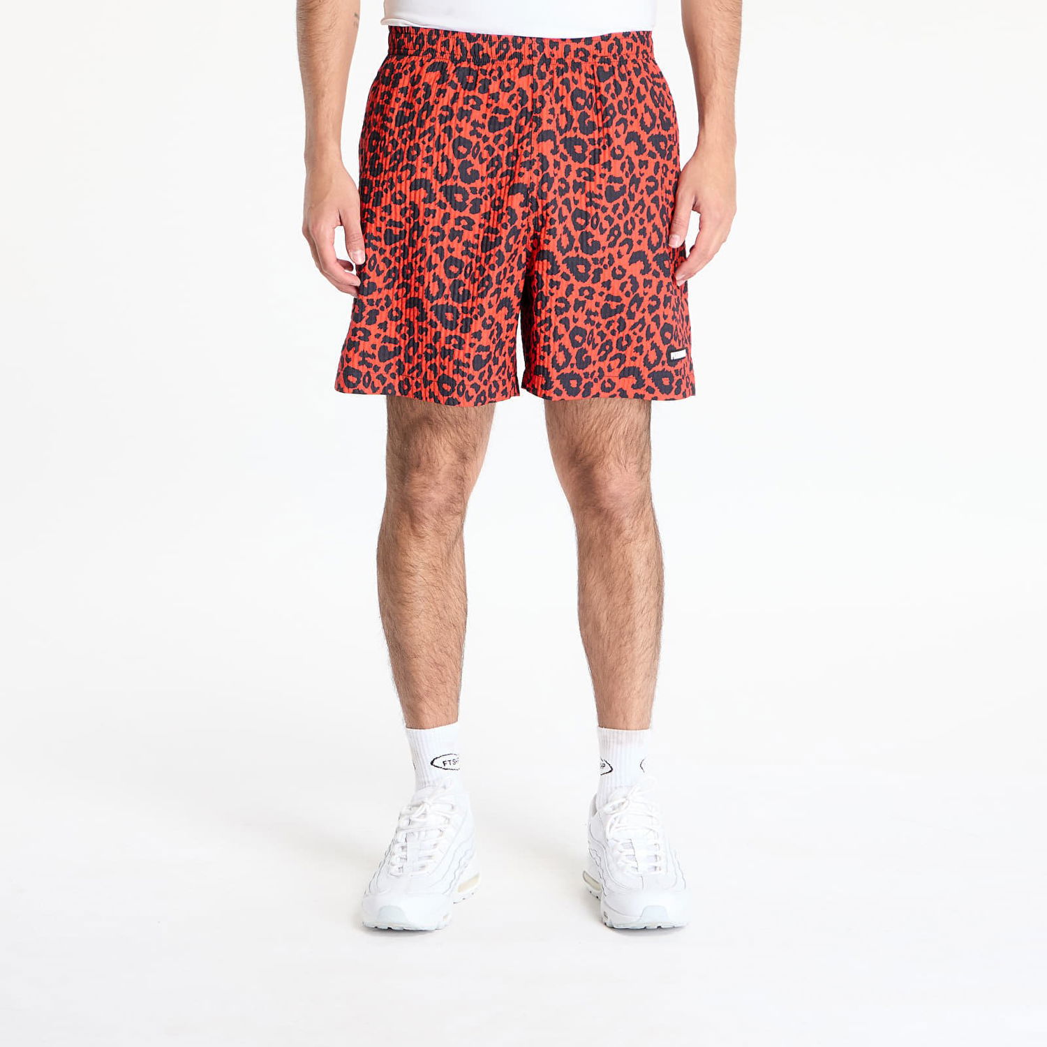 Къси панталони Pleasures Pleasures Leopard Active Shorts Червено | P25SU033 RED, 0