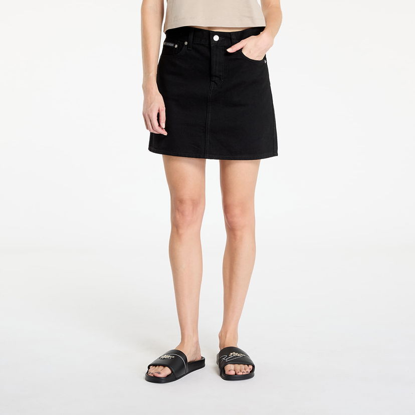 Пола CALVIN KLEIN Hero High Rise Mini Skirt Denim Classic Black Черно | 00040WL738 JW4