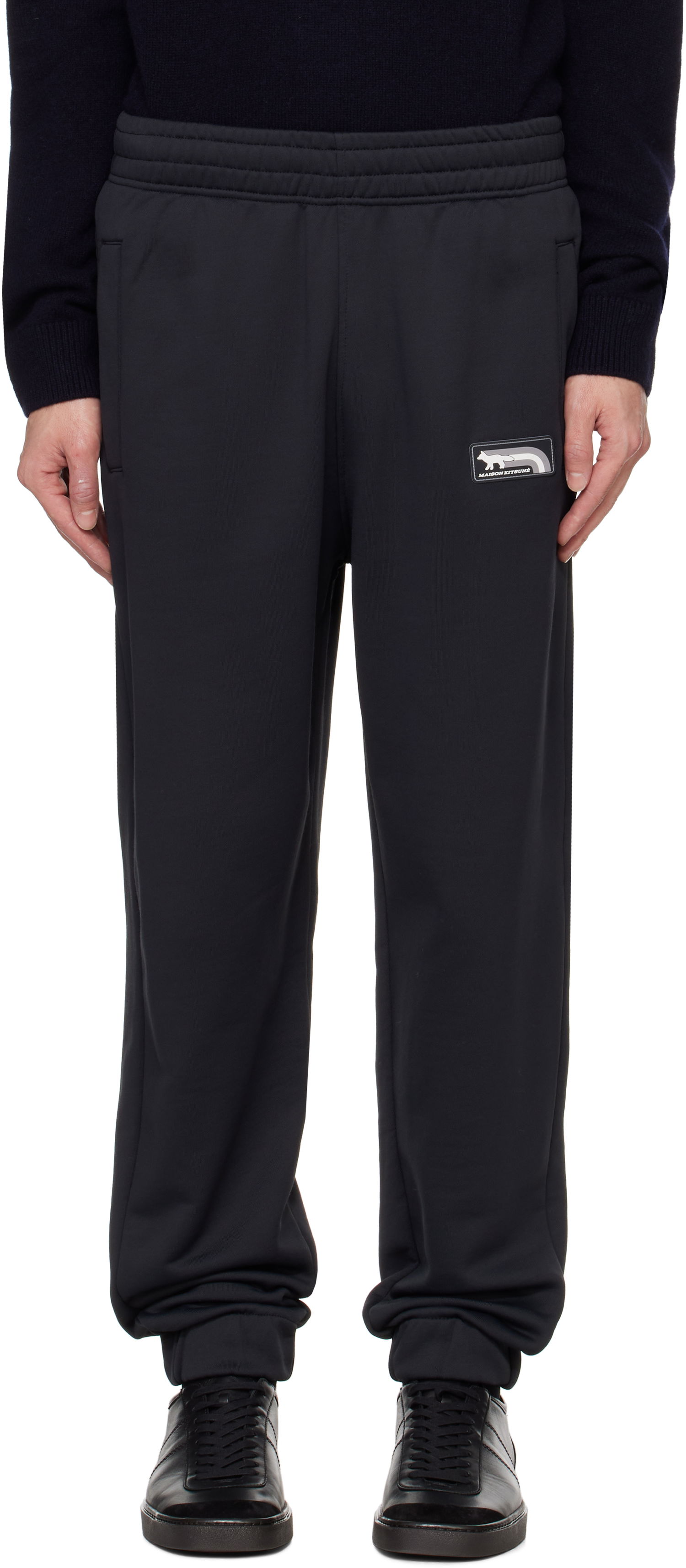 Спортни панталони MAISON KITSUNÉ Flash Fox Sweatpants Черно | NM01113KM0322, 0