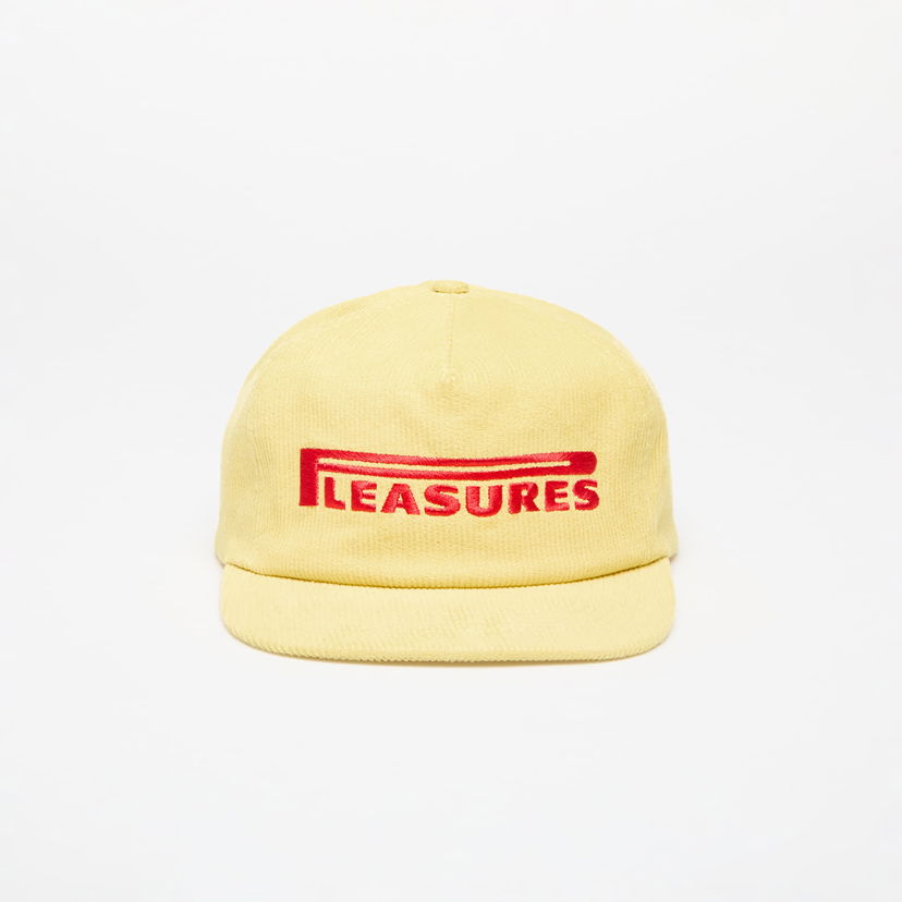 Шапка с козирка Pleasures Pit Stop Corduroy Cap Жълто | P24SP066 YELLOW