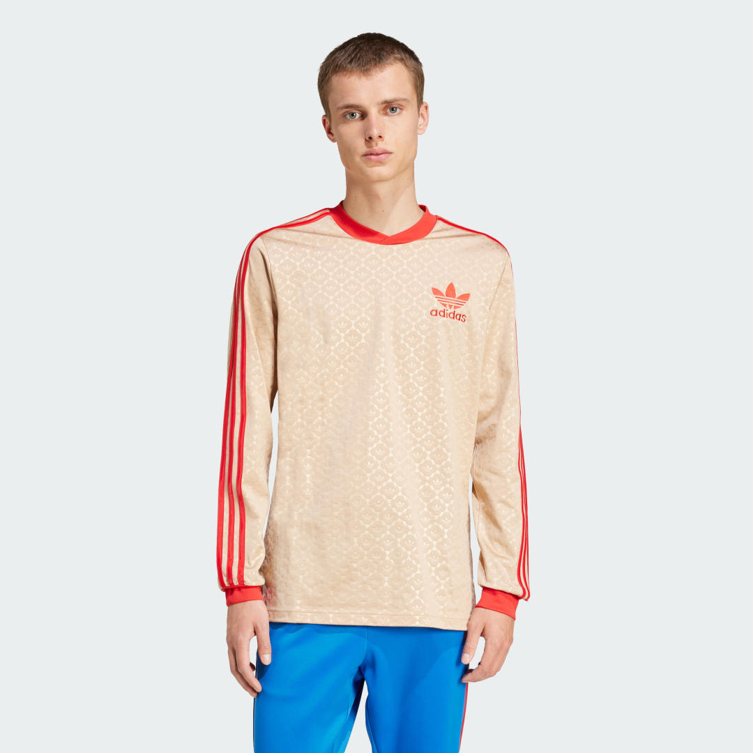 Тениска adidas Originals Long Sleeve T-Shirt Бежово | IX5463, 0