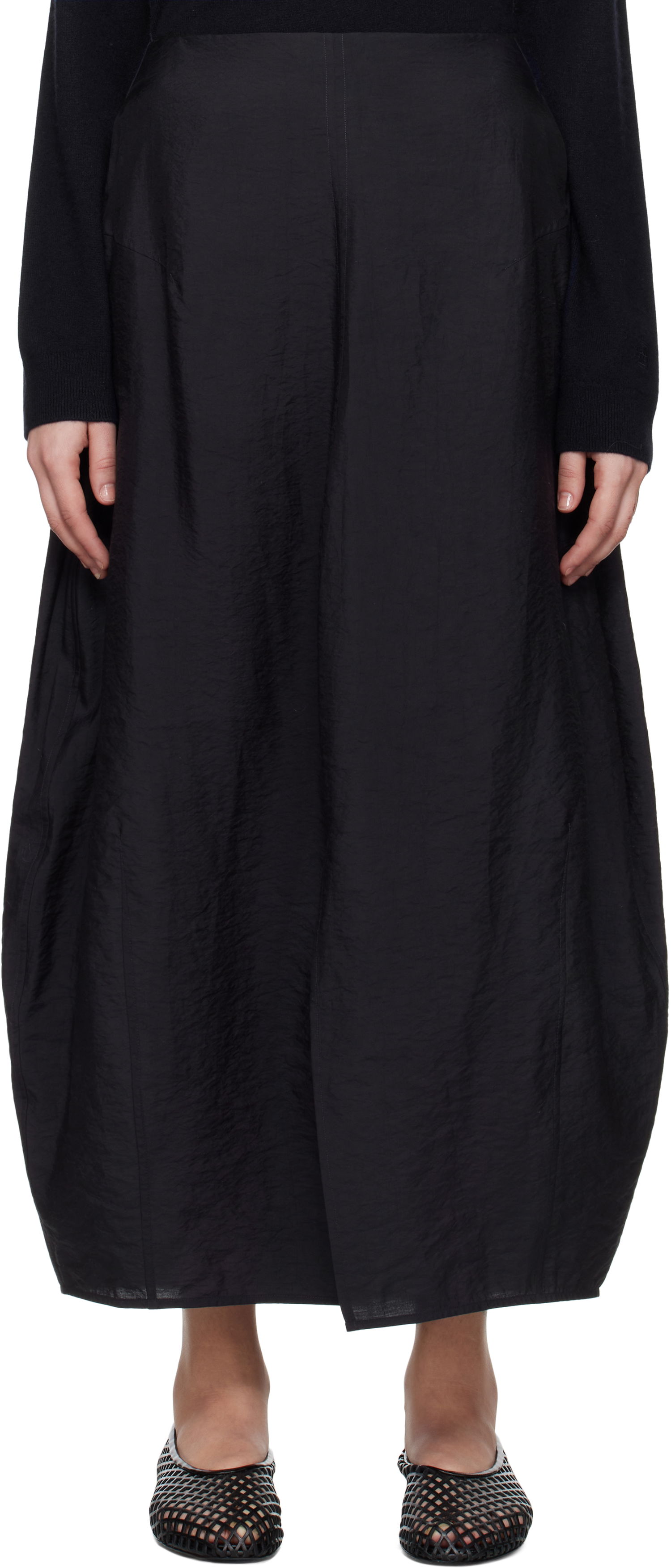 Пола TOTEME TOTEME Parachute Maxi Skirt Черно | 252-WRB0275-FB0368, 0