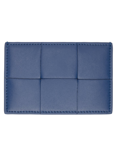 Портфейл Bottega Veneta Cassette Credit Card Holder Синьо | 748052 VBWD3