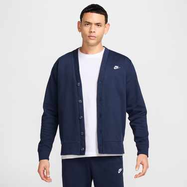 Пуловер Nike Club Cardigan Тъмно синьо | FN3898-451, 0
