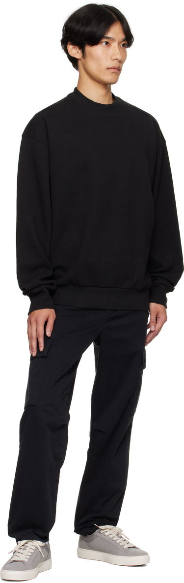 Суитчър BOSS Oversized Cotton Blend Sweatshirt Черно | 50543467, 4