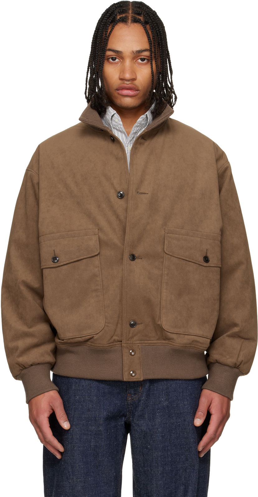 Яке бомбър NANAMICA Insulation Crew Faux-Suede Jacket Кафяво | S25FA052U