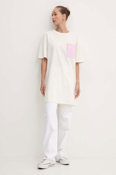 Тениска Converse Wordmark Tee Dress Бяло | 10026381-A05, 1