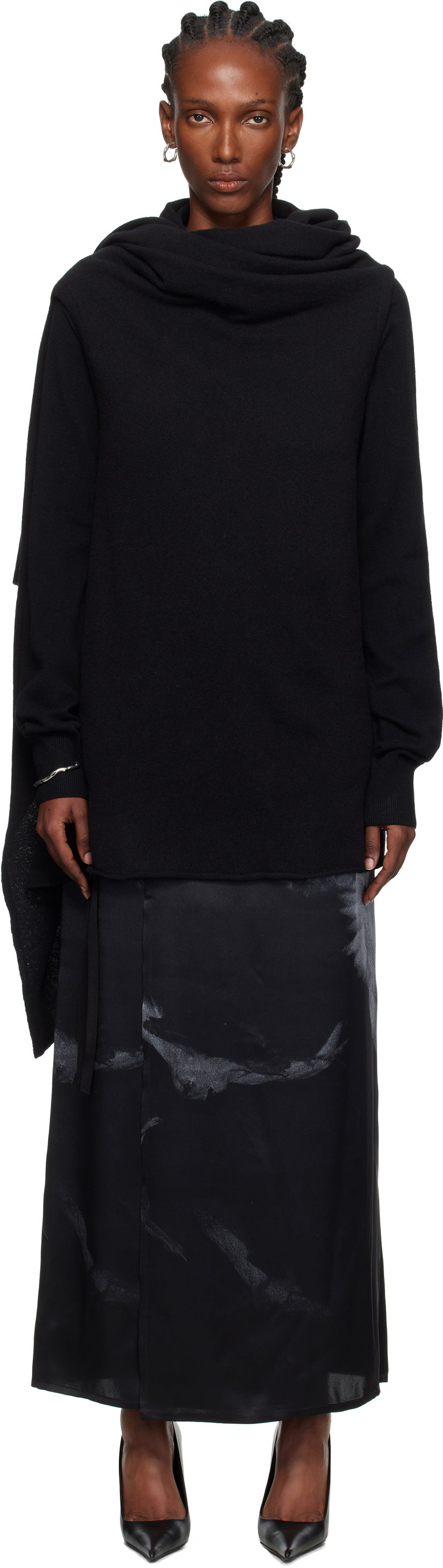 Пуловер Ann Demeulemeester Ann Demeulemeester Nadine Turtleneck Sweater Черно | 2520-W-KN24-KN073-099