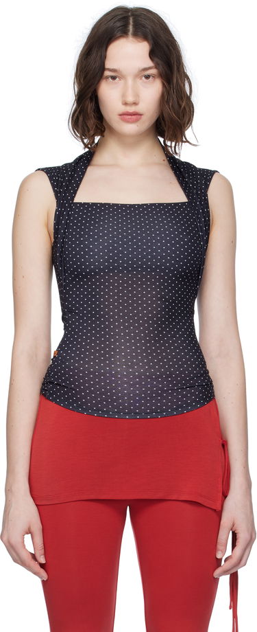 Потник Miaou Miaou Lara Polka Dot Square Neck Top Черно | 7190TJBBWP, 0