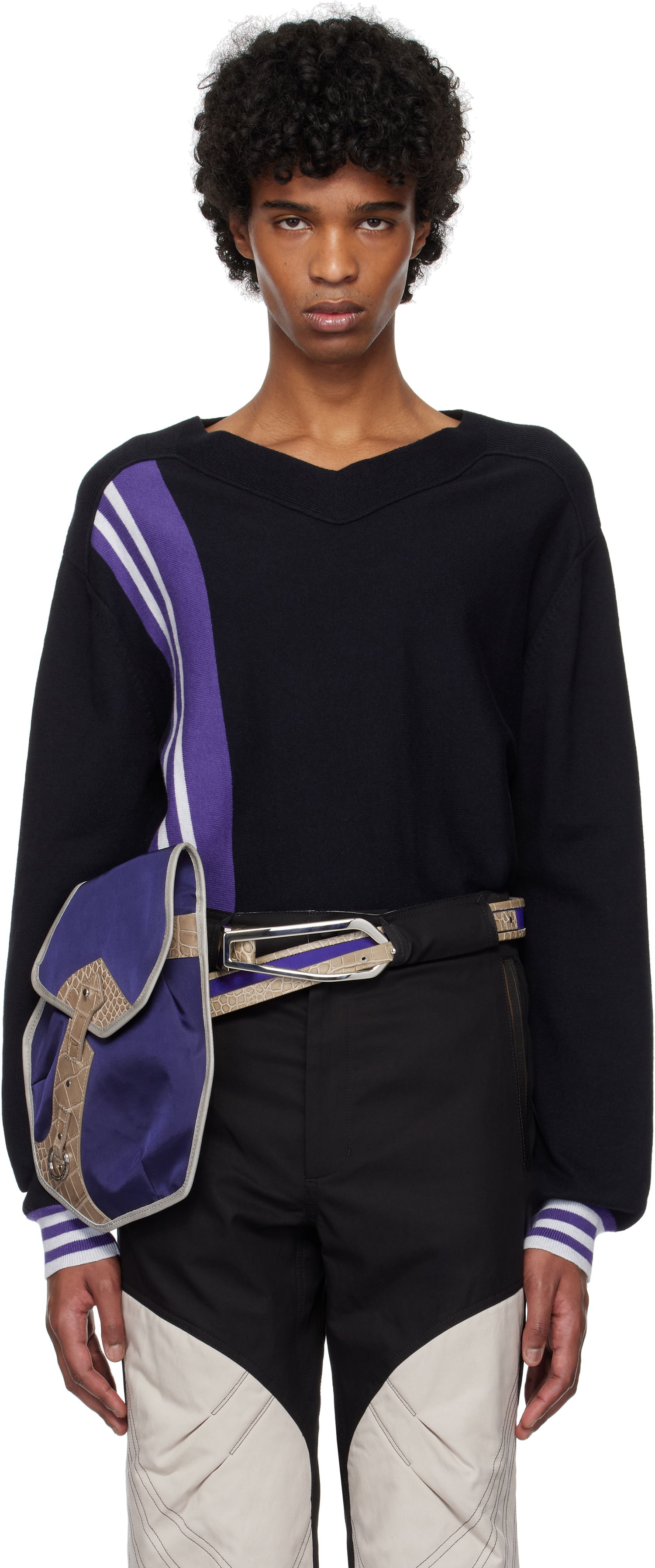 Пуловер KIKO KOSTADINOV Kiko Kostadinov Ostro V-Neck Sweater Черно | KKSS25KN02-109, 0