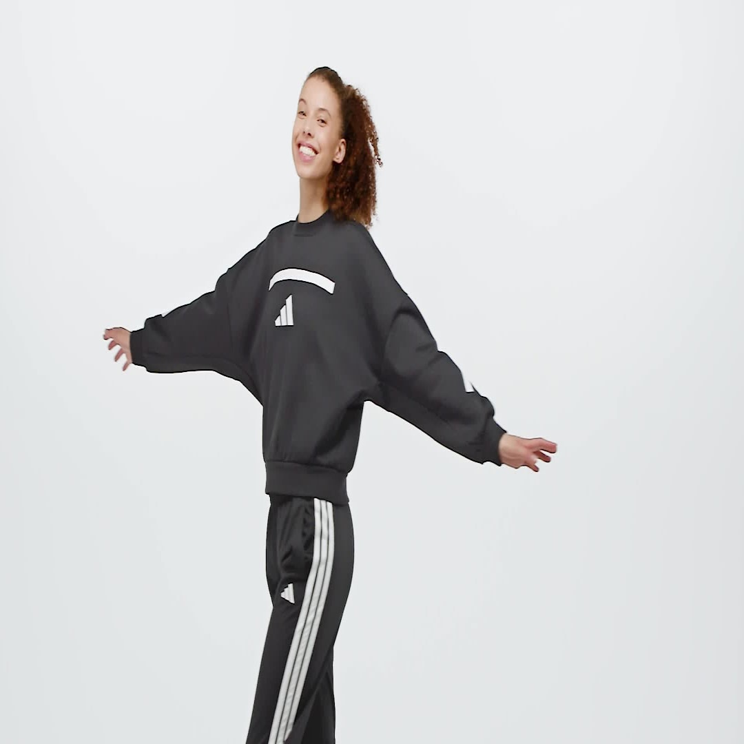 Суитчър adidas Performance Z.N.E. Sportswear Crewneck Sweatshirt Черно | JJ4775, 1
