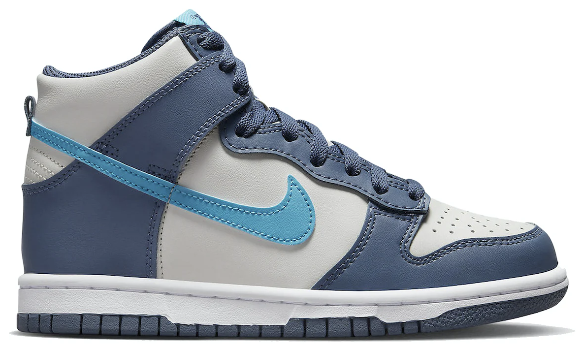 Кецове и обувки Nike Dunk High Light Bone Diffused Blue GS Синьо | DB2179-006, 0