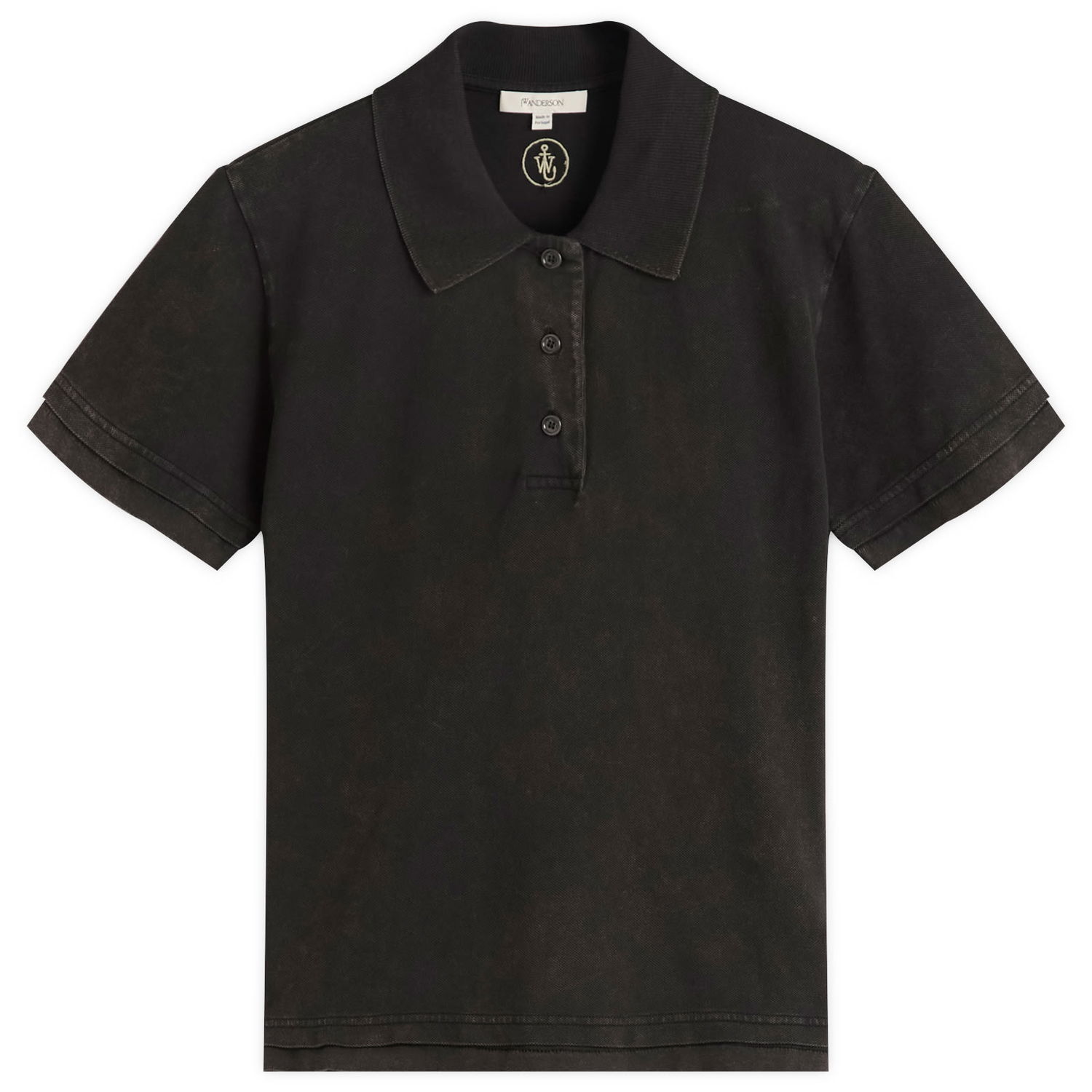 Поло тениска JW Anderson JW Anderson Layered Short Sleeve Polo Top, Size Large Черно | JO0277-PG1808-781, 0